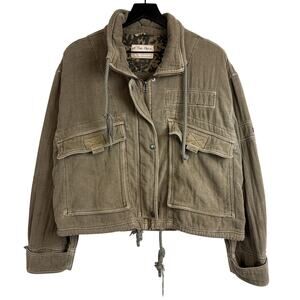 Free People We The Free Eyes On You Surplus Jacket Utility Brown - S